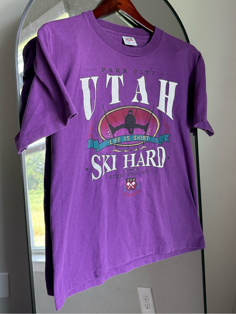 Vtg Utah Shirt Mens M Anvil Single Stitch Travel USA 90s